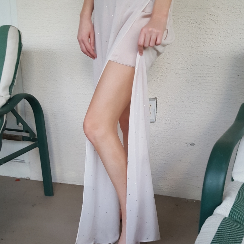 Asos Chiffon  sheer slit maxi skirt